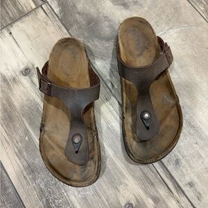 Birkenstock Gizeh Brown Sandals Size 37